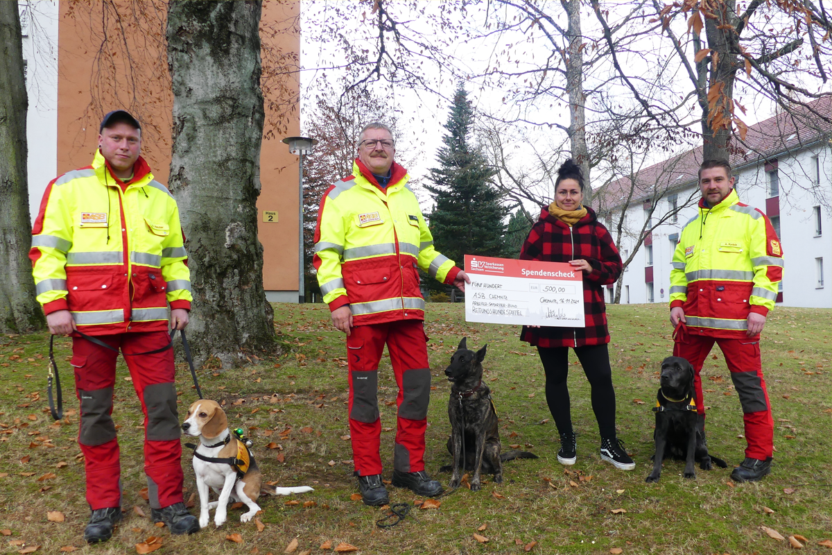 Spende an des ASB Rettungshundezug Chemnitz